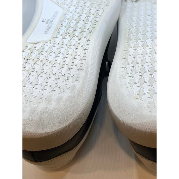 KARL LAGERFELD PARIS Men's Black-White Leather Karl Head Lace-Up Sneakers SZ 13 - Picture 11 of 12